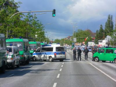 Hermetisch abgeriegelt: Die Wandsbeker Chaussee