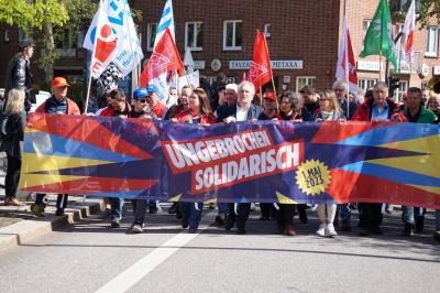 Die Hamburger Mai-Demonstration 2023 (Foto: Harning). Die Hamburger Mai-Demonstration 2023 (Foto: Harning).