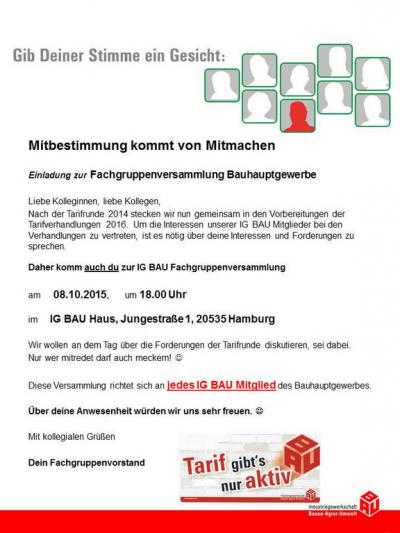 Einladungsflyer zur Veranstaltung: Schriftzüge &quot;Gib Deiner Stimme ein Gesicht&quot; und &quot;Mitbestimmung kommt von Mitmachen&quot;, darunter Angaben zur Veranstaltung.