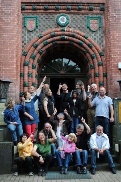 TeilnehmerInnen des 5. Gärtner- und Floristentreffens vor dem Bundeshaus