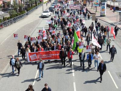 Demospitze in der Hafenstraße