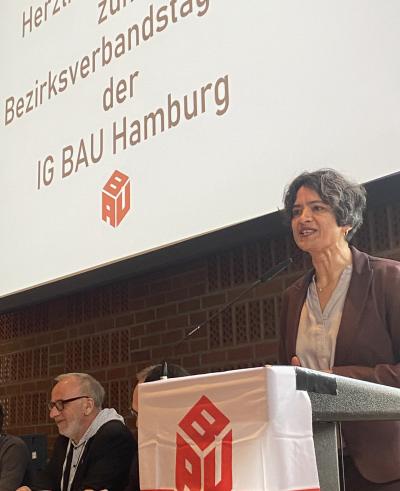 Tanja Chawla, Vorsitzende des DGB Hamburg (Foto: Harning)