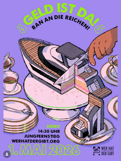 Aufruf zur "Wer hat, der gibt"-Demo (Screenshot)